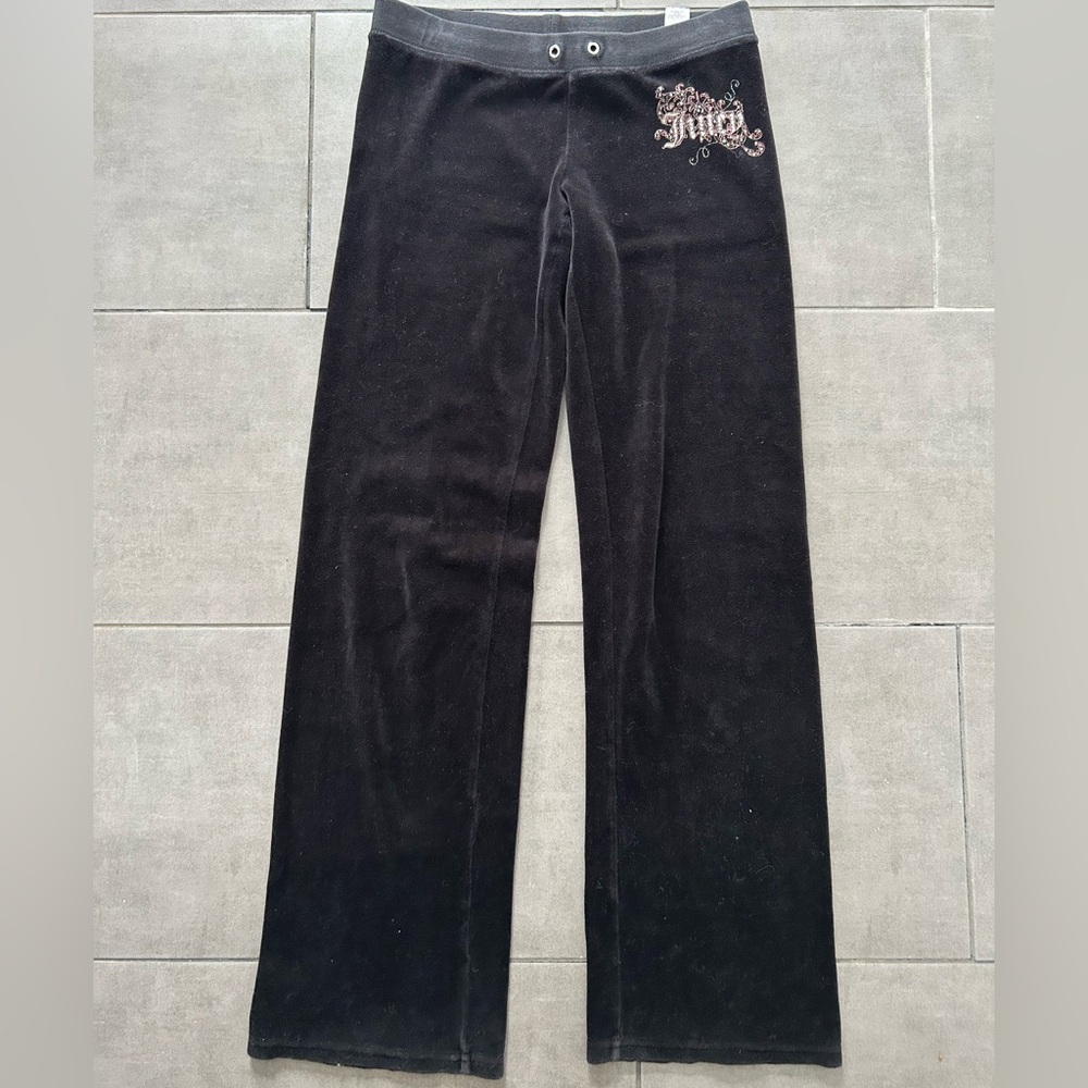 Black Juicy Couture Velour Track Pants